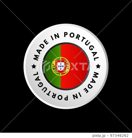 Made in Portugal text emblem badge, concept background 97346262