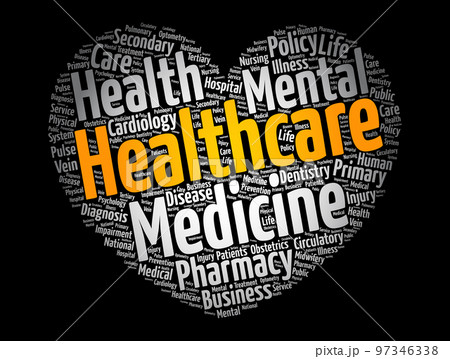 Healthcare word cloud collage, health concept background Healthcare word cloud collage, health concept background 97346338
