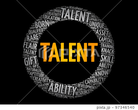 Talent word cloud collage, concept background 97346540