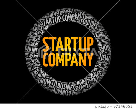 Startup company word cloud collage, business concept background Startup company word cloud collage, business concept background 97346653