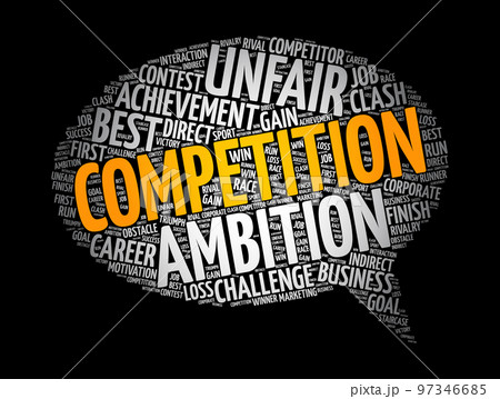 Competition message bubble word cloud, business concept background Competition message bubble word cloud, business concept background 97346685