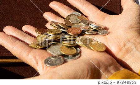 hands with coins hands with coins 97348855
