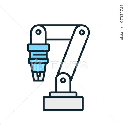 Industrial robot. Clip art of arm type robot. 97359781