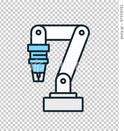 Industrial robot. Clip art of arm type robot. 97359781