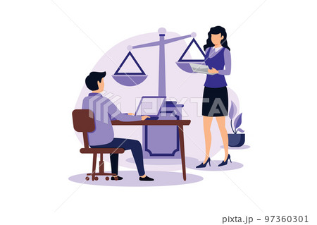 Paralegal services illustration, illustration exclusive design inspiration 97360301