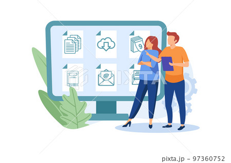 Document Management Soft illustration exclusive design inspiration 97360752