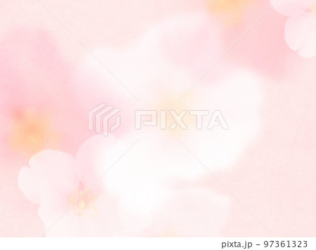 ほわほわした桜の背景 97361323