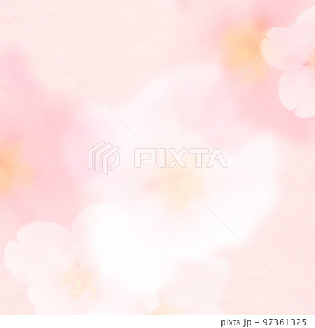 ほわほわした桜の背景 97361325
