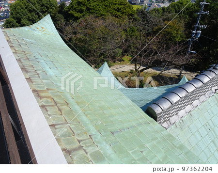 小牧山城 天守の屋根(愛知県小牧市)2022年10月 小牧山城 天守の屋根(愛知県小牧市)2022年10月 97362204