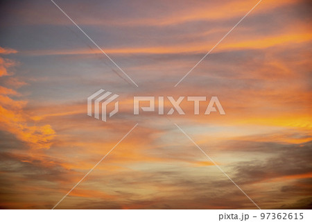 夕焼け 夕暮れ 夕方 素材 【東京都】 97362615