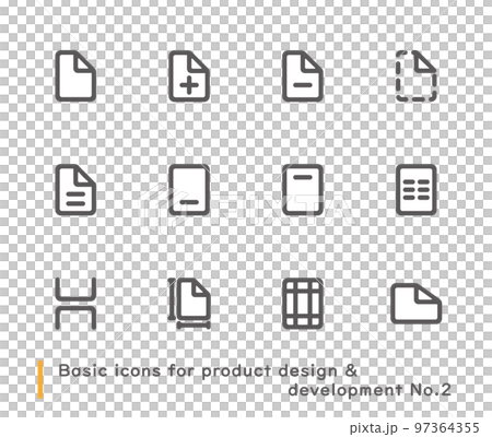 Basic icon set No.2 necessary for product design and development Basic icon set No.2 necessary for product design and development 97364355