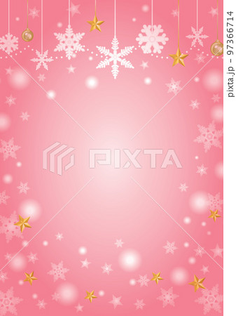 クリスマスの星と雪の結晶の背景イラスト 97366714