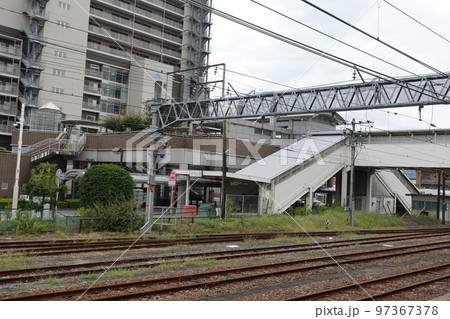 JR富士駅 鉄道線路と跨線橋 JR富士駅 鉄道線路と跨線橋 97367378