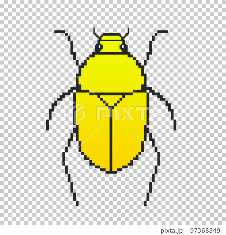 金龜子的像素藝術（黃色） 97368849
