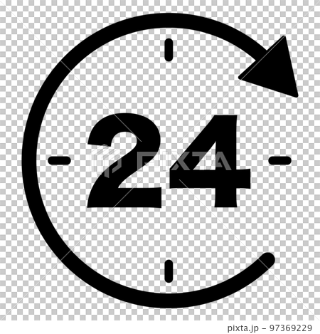 This is an illustration of the 24 hour icon. 97369229