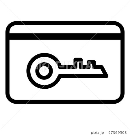 これはカードキーのアイコンのイラストです。 97369508