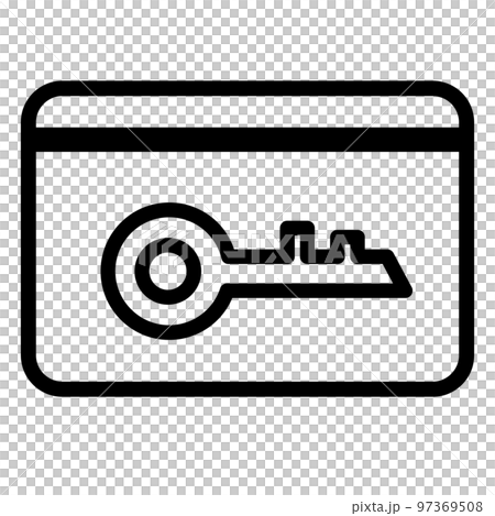 これはカードキーのアイコンのイラストです。 97369508