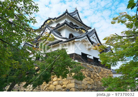 日本100名城】彦根城 南から見た国宝の天守1 滋賀県彦根市の写真素材 [97370032] - PIXTA