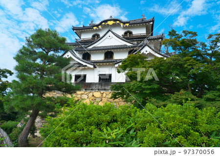 【日本100名城】彦根城 南西から見た国宝の天守8 滋賀県彦根市 【日本100名城】彦根城 南西から見た国宝の天守8 滋賀県彦根市 97370056