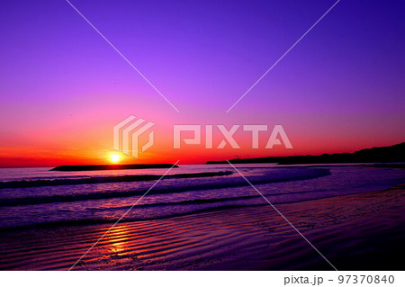 屏風ヶ浦の夕景 97370840