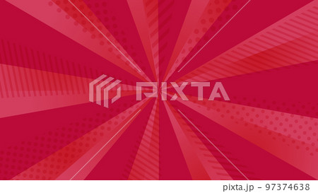 おめでたい高級感のあるゴージャスな赤の放射背景素材　ワイド16:9 97374638