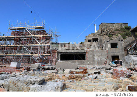 長崎県 軍艦島（端島）第2見学広場からの眺め 97376255