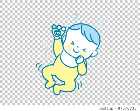 Illustration material of a baby playing well 97376733