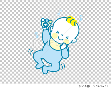寶寶玩得好的插圖素材 寶寶玩得好的插圖素材 97376735