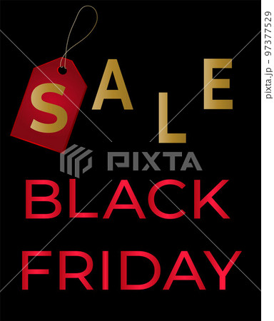 Black Friday banner. Black Friday sale design. Black Friday design, sale, discount, advertising, marketing price tag. Discount tag. 97377529