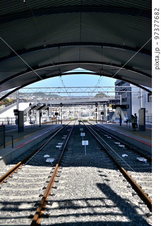 路面電車 広島電鉄 宮島口駅 路面電車 広島電鉄 宮島口駅 97377682