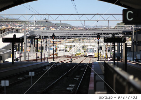 路面電車 広島電鉄 宮島口駅 路面電車 広島電鉄 宮島口駅 97377703
