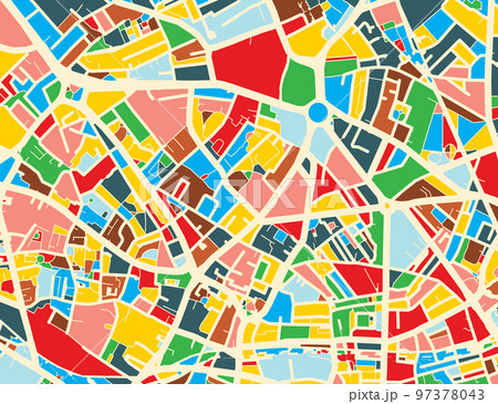 Generic city map in colors 97378043