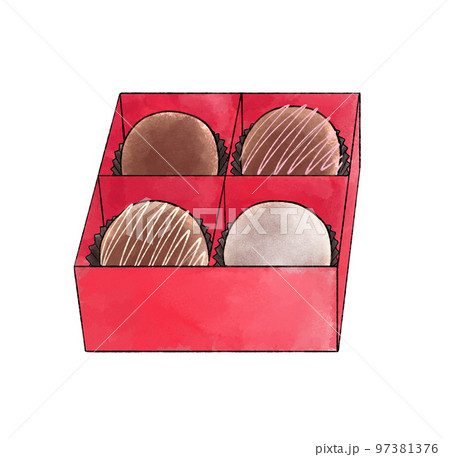 箱に入ったトリュフチョコレート 箱に入ったトリュフチョコレート 97381376