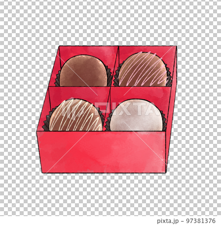 箱に入ったトリュフチョコレート 箱に入ったトリュフチョコレート 97381376