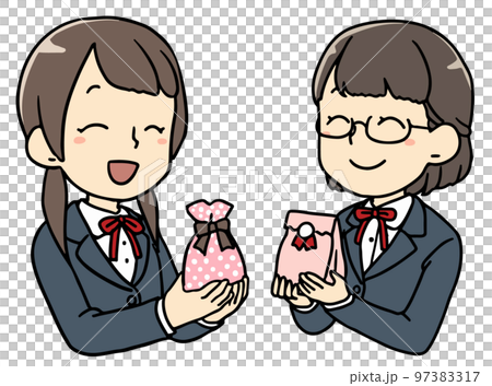 互贈巧克力的女學生 97383317