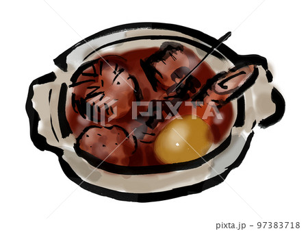 みそおでんの手描き和風イラスト 97383718