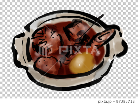みそおでんの手描き和風イラスト 97383718