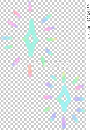 Rainbow line Star illustrations 97384179