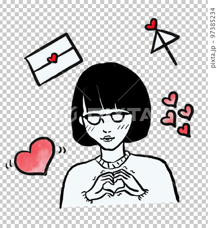 害羞女孩的情人節。 害羞女孩的情人節。 97385234