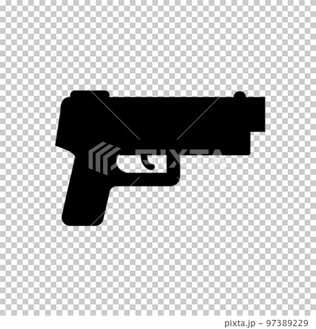 Handgun. Pistol or gun icon. vector. Handgun. Pistol or gun icon. vector. 97389229
