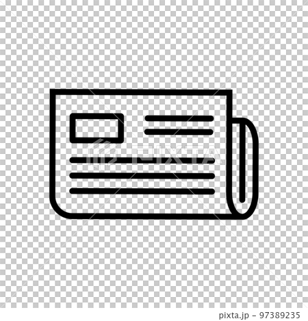 Newspaper article icon. Press release. vector. 97389235