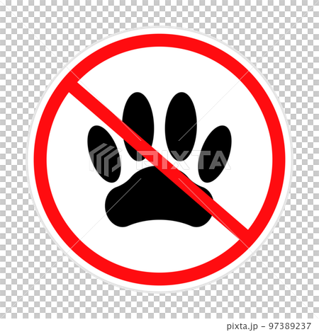 No dogs allowed. No animals allowed. vector. 97389237