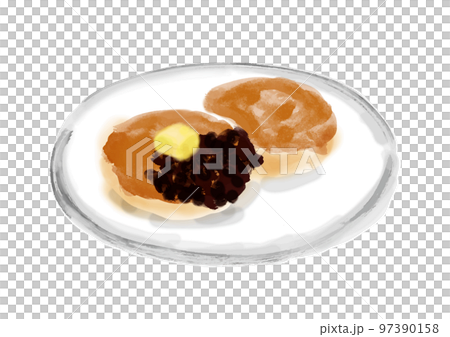 小倉パンケーキの手描きイラスト 97390158