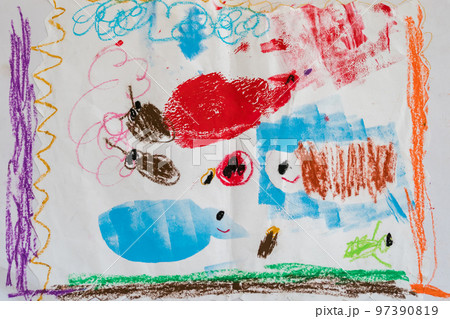 こどもの描いた絵 こどもの描いた絵 97390819