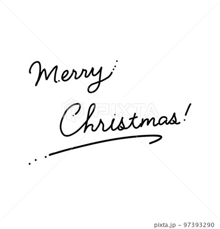 メリークリスマスの手描き飾り文字セット メリークリスマスの手描き飾り文字セット 97393290