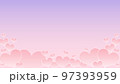 ハートの背景素材,ピンクと紫のグラデーション 97393959
