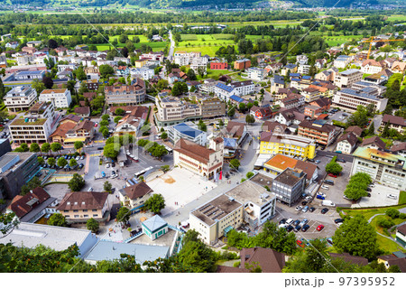 Vaduz aerial view, Liechtenstein, Europe 97395952