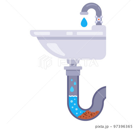 sink clogging. blockage in the pipe. 97396365