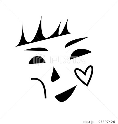 Vector anime girl in unmatched style 97397426