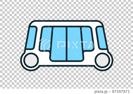 自動運転車。未来の車のベクターイラスト素材。 97397871